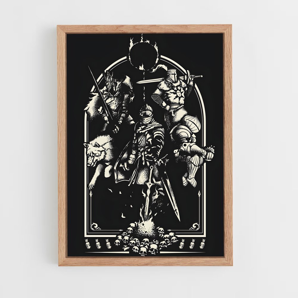 Poster Les Chevaliers de l'Ombre – affiche Dark souls (vue 4)